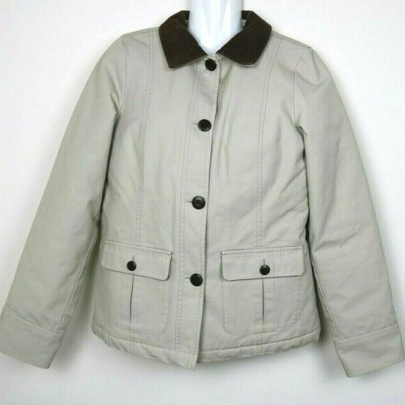 LL Bean Womens Coat Long Sleeve Cotton Pockets - Picture 1 of 5